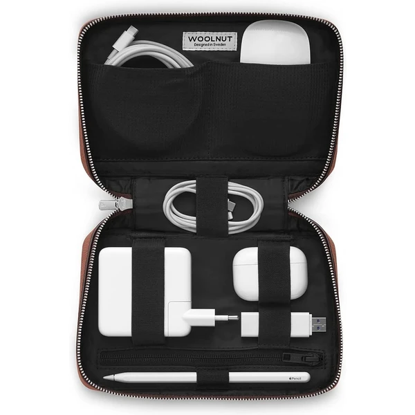 Woolnut kožený Tech Organizér hnědý - Organizéry - Obrázek G0Q4000701