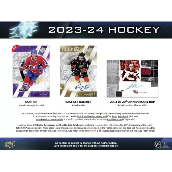 Hokejové karty 2023-24 Upper Deck SPx Hockey Hobby Box - Hokejové karty - Obrázek G0U6000P01