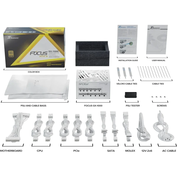 Seasonic Focus GX V4 1000W bílý - Zdroje - Obrázek G0VF000K01