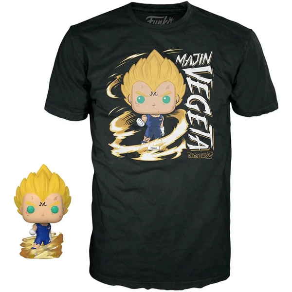 Funko POP! & Tee Box: DBZ- Majin Vegeta (GITD) S - Dárkové sety - Obrázek G1J1000O01