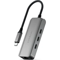 Satechi 4v1 USB-C hub s 2,5 gigabitovým Ethernetem vesmírně šedý - USB huby