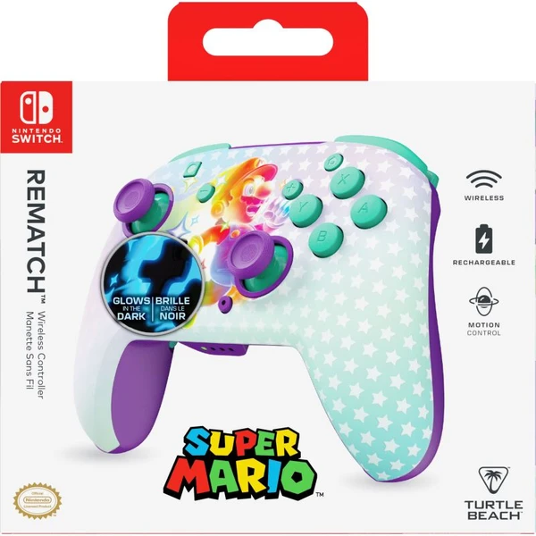 Turtle Beach bezdrátový ovladač Rematch Glow Invincible Mario (Switch) - Herní ovladače - Obrázek G1QH000K01