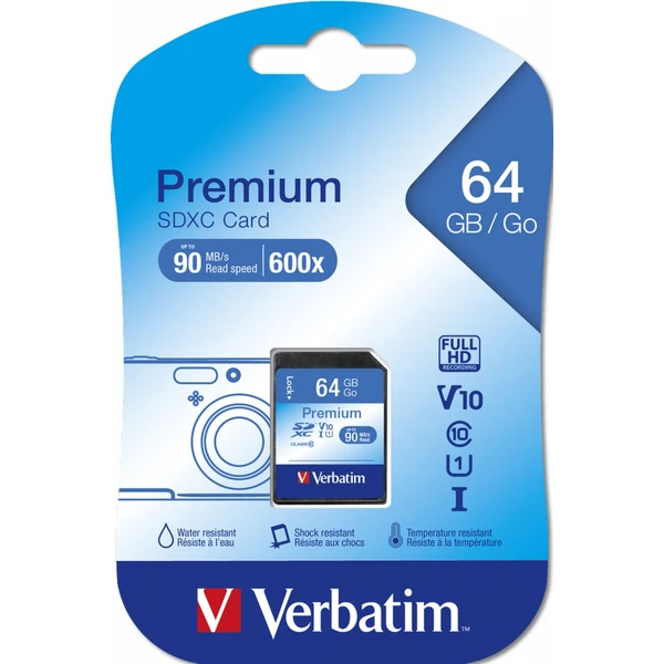 Verbatim Premium SDXC 64GB - Paměťové karty - Obrázek G263000O01
