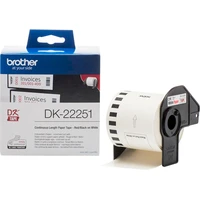 Brother DK-22251 štítek černá a červená na bílé 62 mm - Pásky pro štítkovače