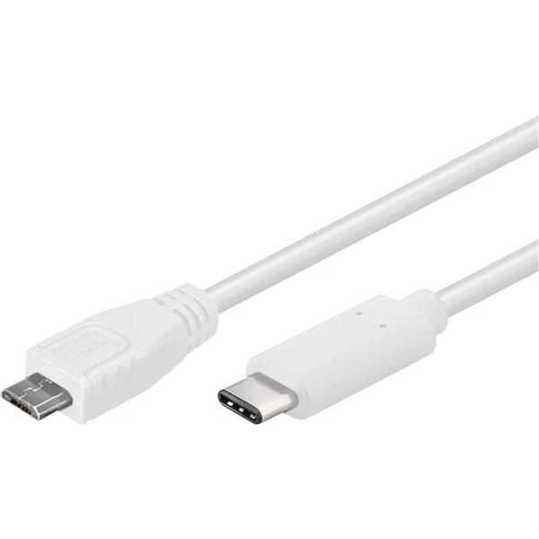 PremiumCord kabel USB-C - Micro USB 2.0 1m bílý - Kabely - Hlavní obrázek