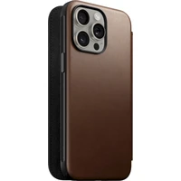 Nomad Modern Leather Folio iPhone 15 Pro Max hnědý - Pouzdra