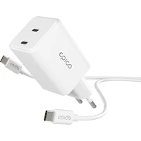 Epico UltraBoost EA30 45W GaN síťový adaptér s 1,2 m USB-C na USB-C kabelem bílý - Nabíječky