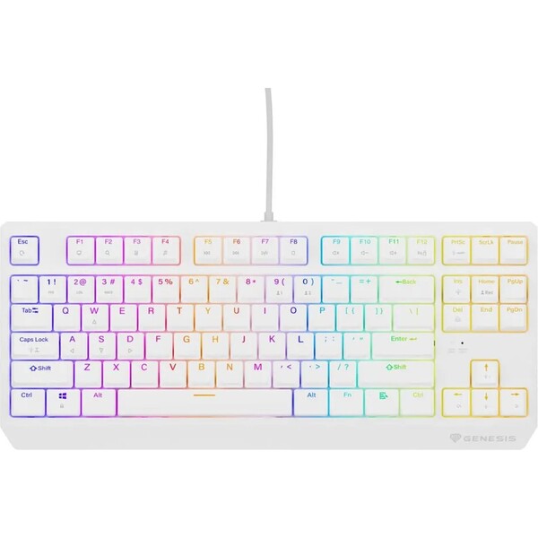 Genesis THOR 230 TKL RGB mechanická klávesnice bílá Outemu Red NKG-2078