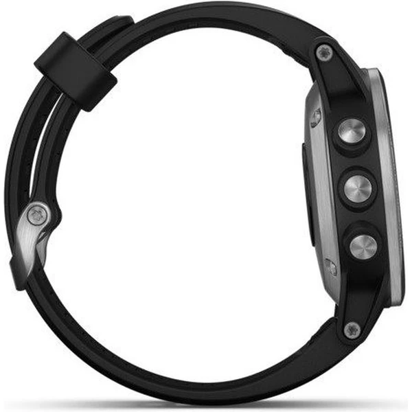 Garmin Fenix 5S Plus stříbrné/černý pásek - Chytré hodinky - Obrázek G42T000101