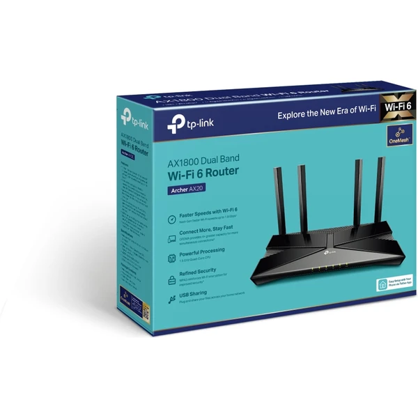 TP-Link Archer AX1800 Wi-Fi 6 router černý - Routery - Obrázek G4K5000J01