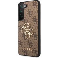Guess PU 4G Metal Logo kryt Samsung Galaxy S23 hnědý - Pouzdra
