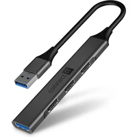 CONNECT IT USB-A hub, (1xUSB-A 3.0, 3xUSB-A 2.0), externí antracitový - USB huby