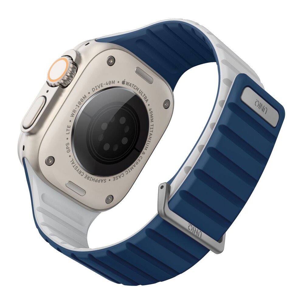 UNIQ Revix Evo oboustranný řemínek Apple Watch 49/45/44/42mm (tmavě modrý/křídově bílý)
