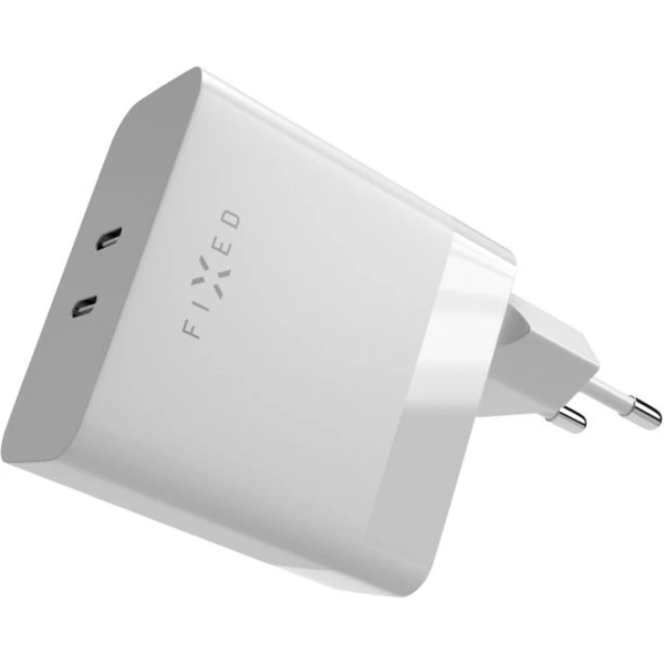 FIXED nabíječka s 2x USB-C výstupem, PD, 65W, bílá - Nabíječky - Obrázek G5Q4000701