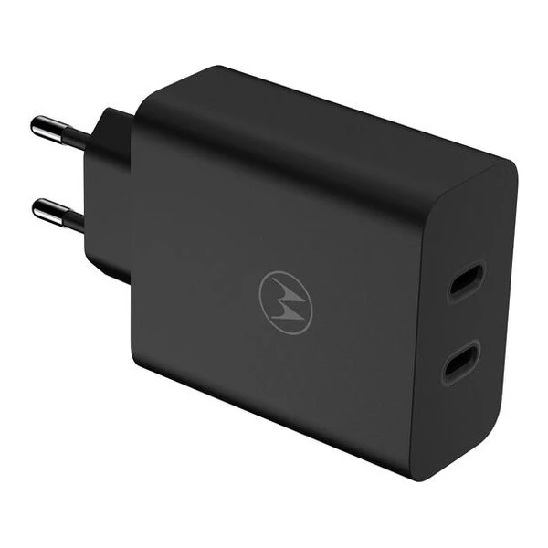 Motorola TurboPower nabíječka 125W 2x USB-C s USB-C/USB-C kabelem černá - Nabíječky - Obrázek G5UD000P01