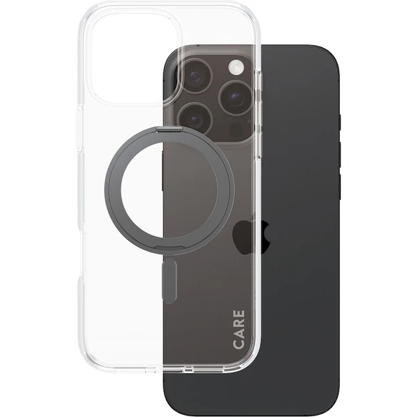 PanzerGlass® CARE kryt Apple iPhone 16 Pro Max MagSafe KickStand čirý/černý - Pouzdra - Obrázek G608000P01