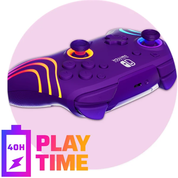PDP bezdrátový ovladač Afterglow Wave fialový (Switch) - Herní ovladače - Obrázek G6B6000O01