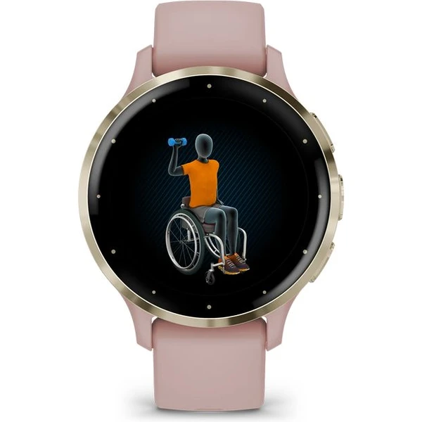 Garmin Venu 3S Cream Gold/Dust Rose Silicone Band - Chytré hodinky - Obrázek G6FA000601