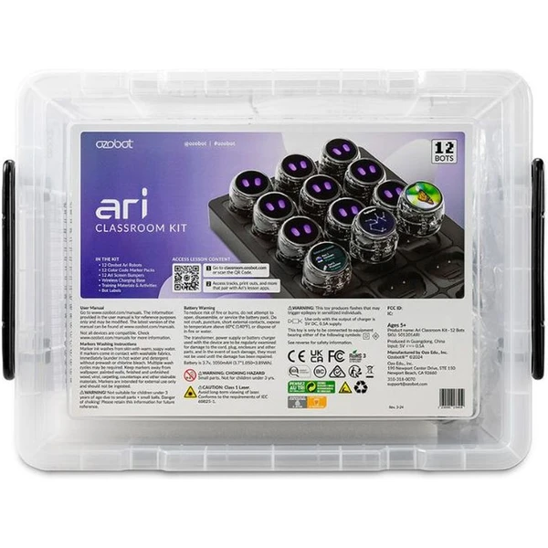 Ozobot Ari školní sada, 12 ks - Roboti - Obrázek G6RF000P01