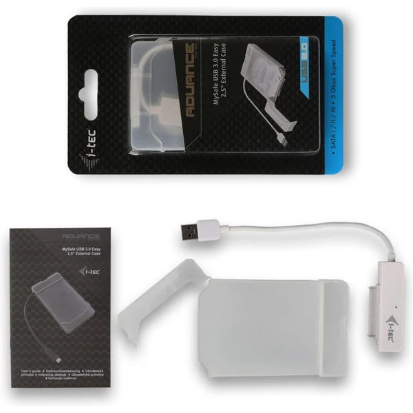 i-tec MYSAFE Easy 2,5' USB 3.0 bílý - Externí boxy - Obrázek G7KWE00101