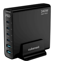 CubeNest S6D0 GaN nabíjecí stanice s Power Delivery 3.1. (240W) černá - Nabíječky