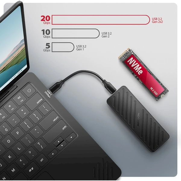AXAGON EEM2-20G externí SSD disk černý - Externí boxy - Obrázek G84D000L01