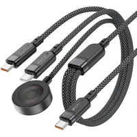 Acefast USB-C 3v1 100W inteligentní nabíjecí datový kabel, 1,2m - Kabely