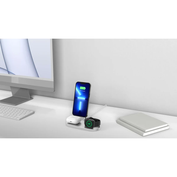 CubeNest S313 Pro 3v1 magnetická bezdrátová nabíječka stříbrná - Nabíječky - Obrázek G9MH100501