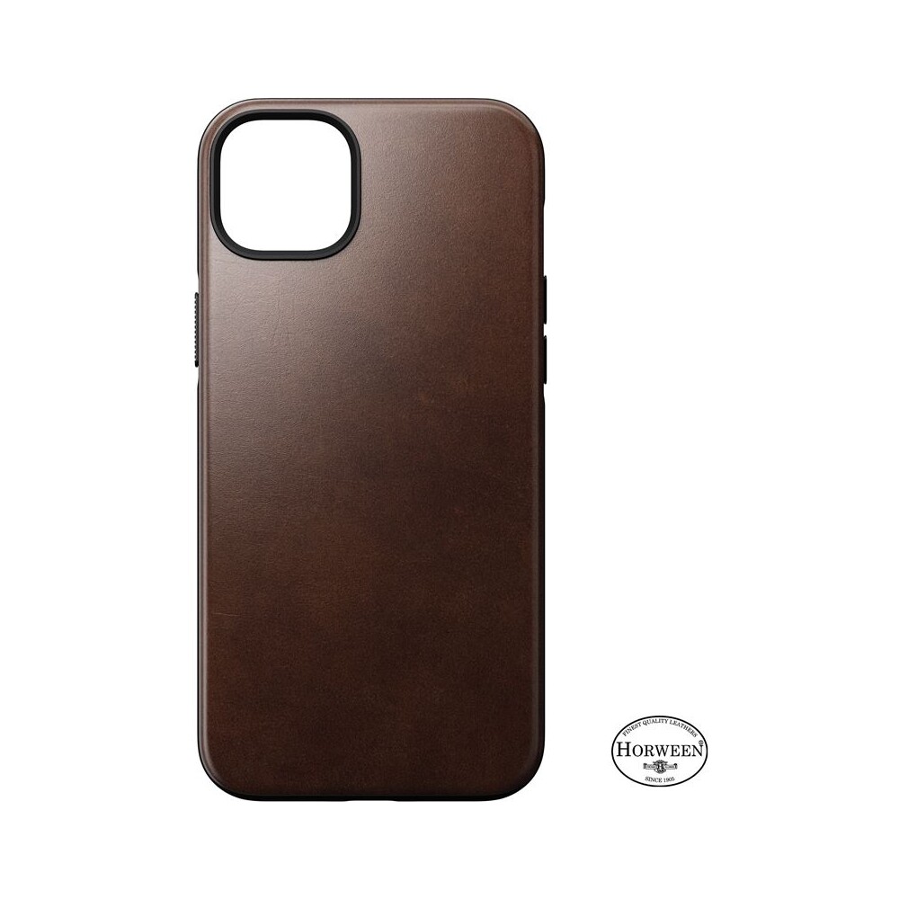 Nomad Modern Leather MagSafe Case iPhone 14 Plus tmavě hnědá