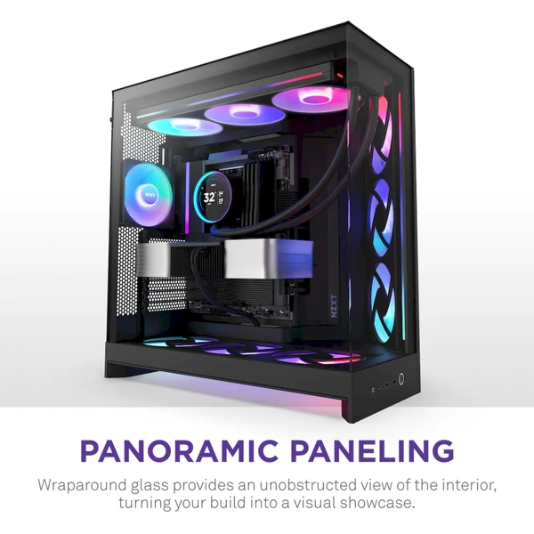 NZXT H9 Flow RGB černá - Počítačové skříně - Obrázek GA7K000K01