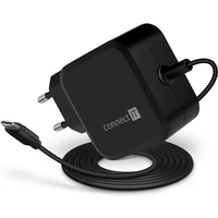 CONNECT IT C-Power Mini univerzální notebookový adaptér USB-C černý PD 67 W  - Nabíječky