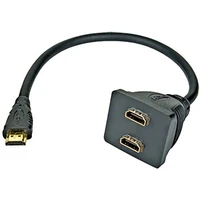 PremiumCord HDMI/2x HDMI redukce 0,3m černá - Kabely a redukce