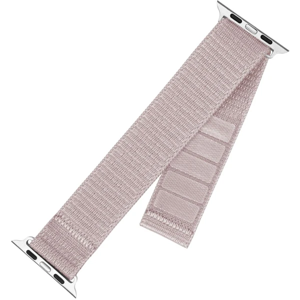 FIXED Nylon Sporty Strap řemínek Apple Watch 42/44/45mm, růžově zlatý - Řemínky - Obrázek GAW4000P01