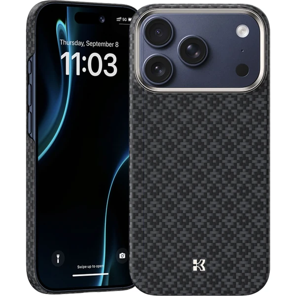 Benks ArmorGrid ArmorAir Kevlar MagSafe kryt iPhone 17 Pro Obsidian Black - Pouzdra - Obrázek GCCK000K01
