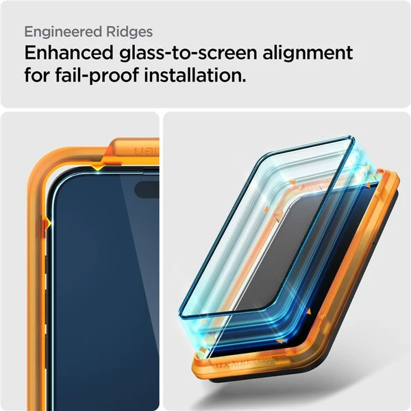 Spigen Glass tR AlignMaster 2 Pack tvrzené sklo iPhone 15 Pro Max černé - Ochranné folie a skla - Obrázek GCT8000601