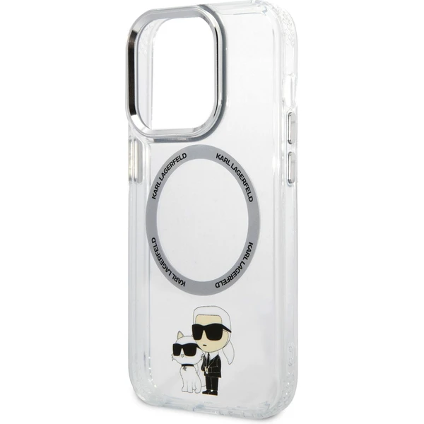 Karl Lagerfeld IML Karl and Choupette NFT MagSafe zadní kryt pro iPhone 15 Pro čirý - Pouzdra - Obrázek GDB3000J01