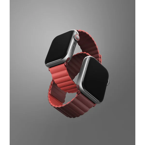UNIQ Revix oboustranný řemínek pro Apple Watch 42/41/40/38mm Burgundy (kaštanový/korálový) - Řemínky - Obrázek GDHMF00101