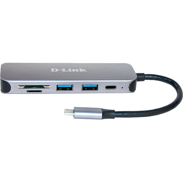 D-Link 5v1 USB-C Hub + čtečka karet antracitový - USB huby - Obrázek GDLK000K01