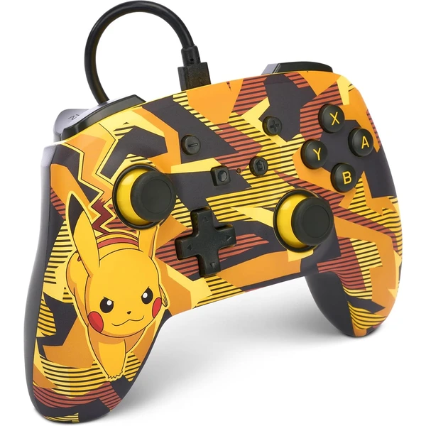 PowerA Enhanced drátový herní ovladač - Camo Storm Pikachu (Switch) - Herní ovladače - Obrázek GDQS100501