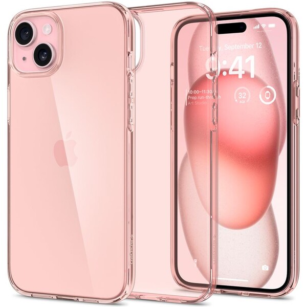 Pouzdro Spigen Crystal Flex iPhone 15 Plus růžové