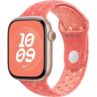 Apple Watch 49/46/45/44mm žhavě oranžový sportovní řemínek Nike S/M - Řemínky