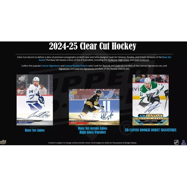 Hokejové karty 2024-25 Upper Deck Clear Cut Hockey Hobby Box - Hokejové karty - Obrázek GDUG000K01