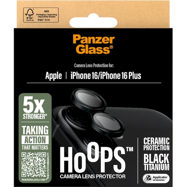 PanzerGlass® HoOps™ Ceramic Apple iPhone 16/16 Plus černý titan - Ochranné folie a skla - Obrázek GE08000P01