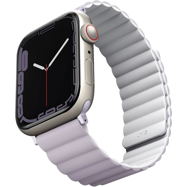 UNIQ Revix oboustranný řemínek pro Apple Watch 49/46/45/44/42mm Lilac (fialový/bílý) - Řemínky - Obrázek GE3WF00101