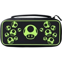 PDP cestovní obal 1-Up Mushroom Plus Glow pro Nintendo Switch černý - Pouzdra