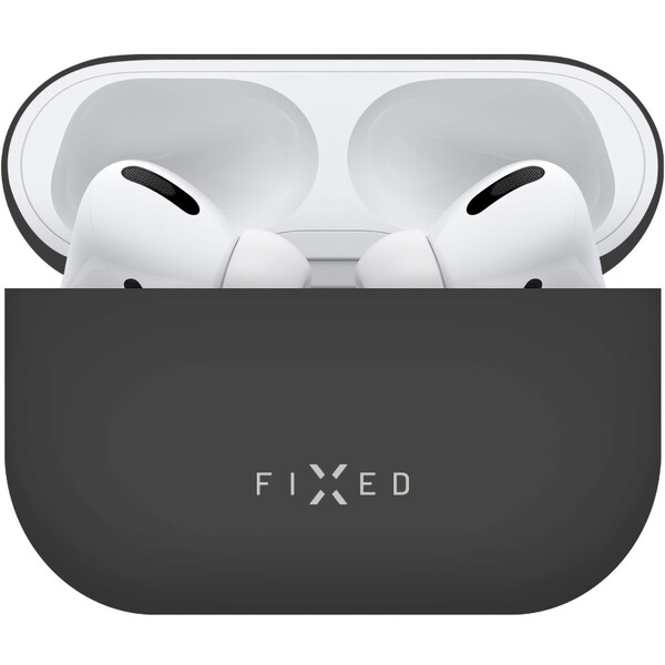FIXED Silky ultratenké silikonové pouzdro Apple Airpods Pro černé