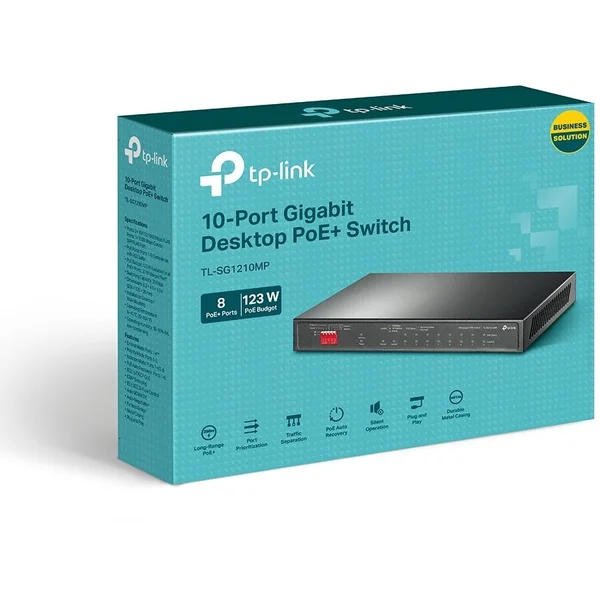 TP-LINK TL-SG1210MP switch - Switche - Obrázek GERJF00101