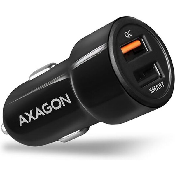 AXAGON PWCQC5 QUICK a SMART nabíječka do auta 2x port QC3.0/AFC/FCP + 5V2.6A 31.5W
