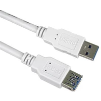 PremiumCord USB-A/USB-A prodlužovací kabel 3m bílý - Kabely a redukce