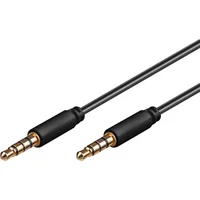 PremiumCord 3,5mm/3,5mm kabel pozlacené konektory 3m černý - Kabely a redukce